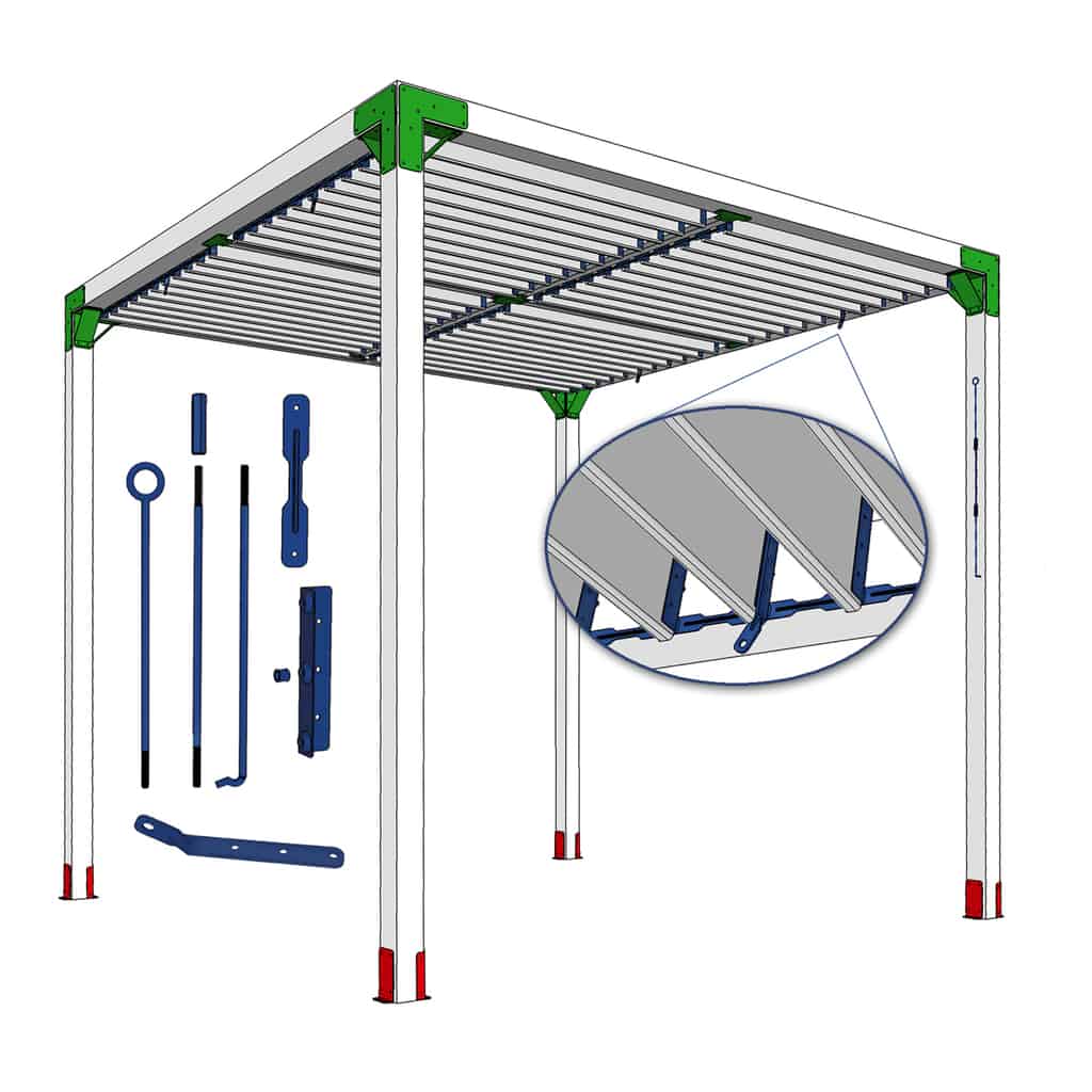 Pylex Pergola Shutter Hardware Kit