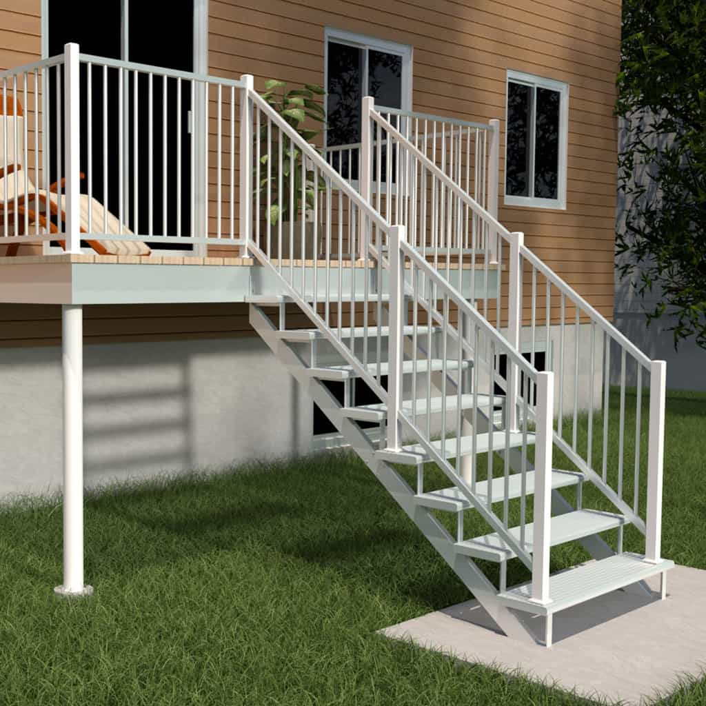 Pylex Aluminum Stair Stringer White 8 Step