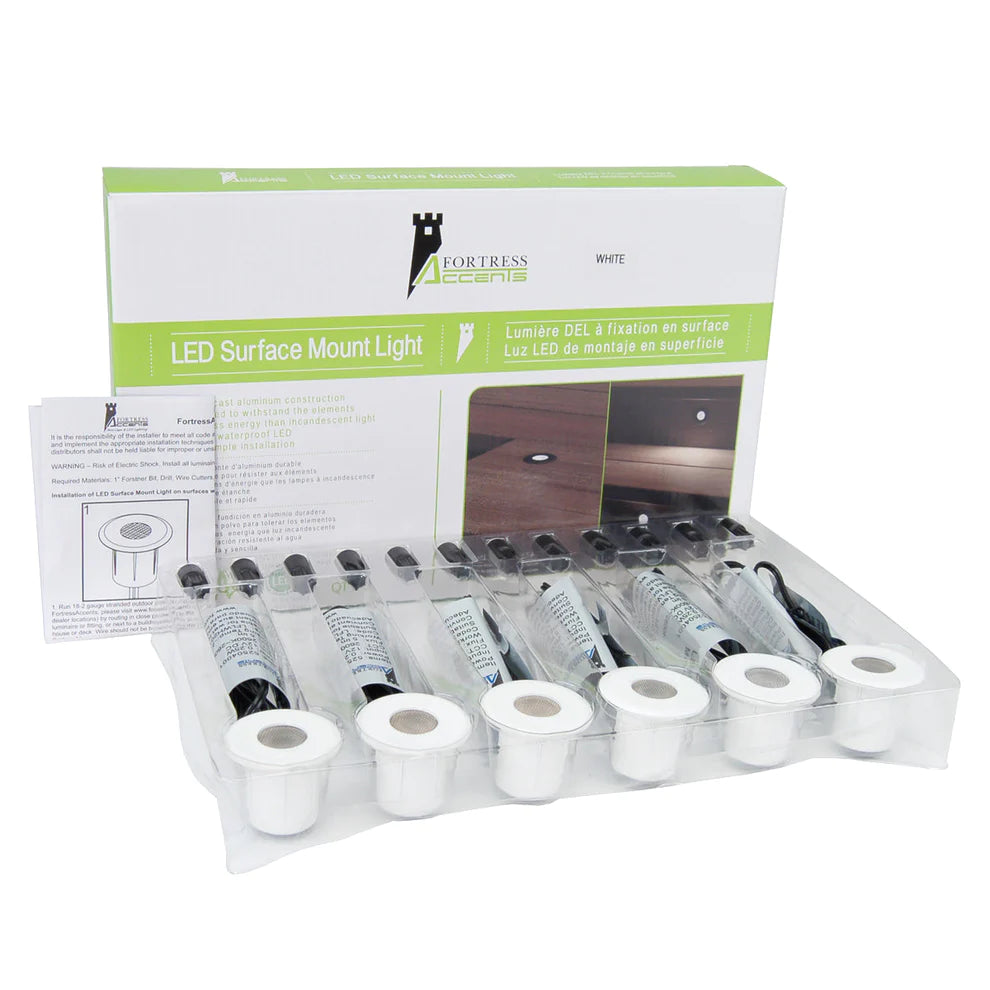 Montage en surface à DEL Fortress Accents (6/pqt)