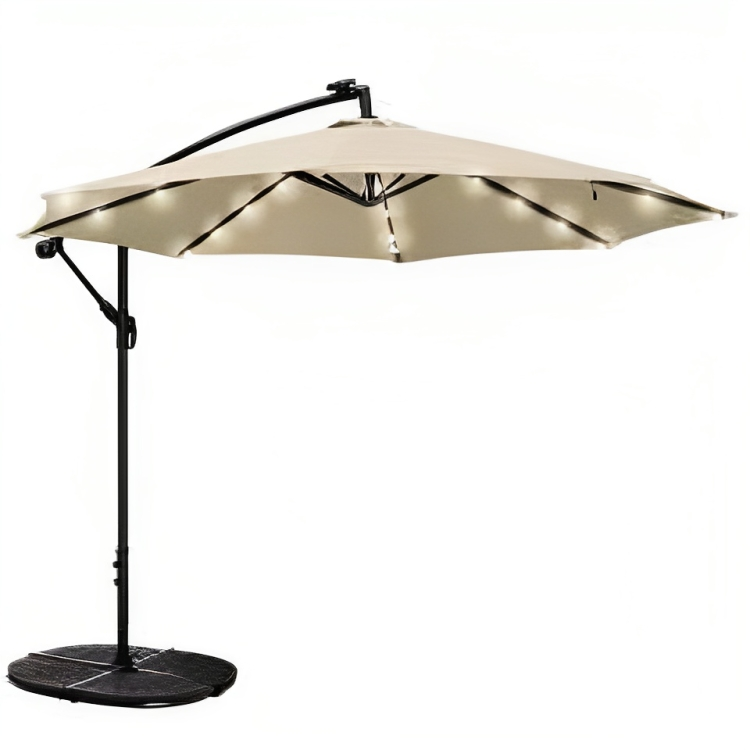 MyPatio 10' Solar LED Offset Umbrella