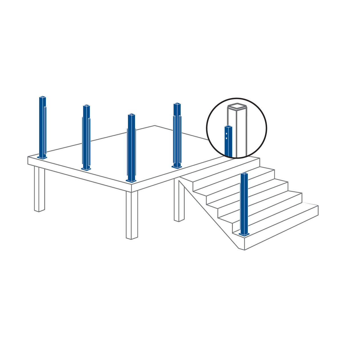 Kool-Ray Pillar install drawing showing spindle attachment