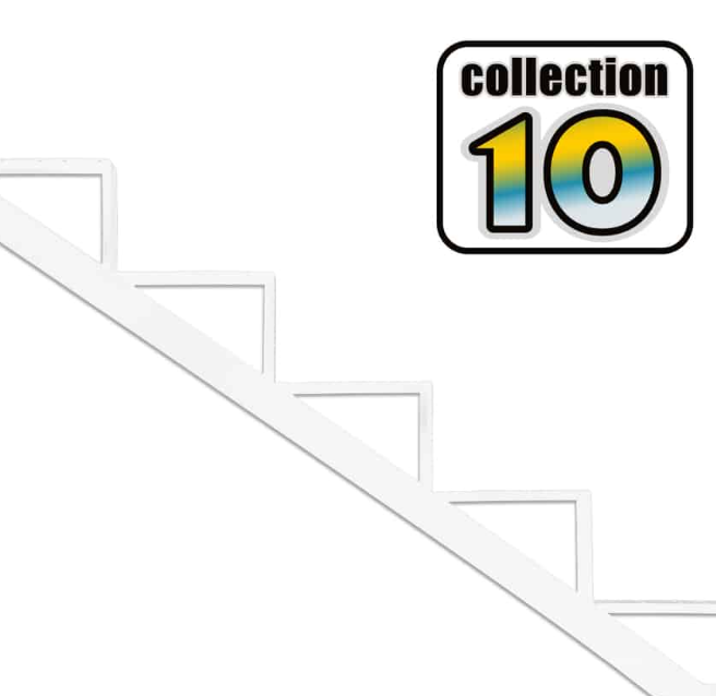 Larguero de 5 peldaños de aluminio Pylex, color blanco