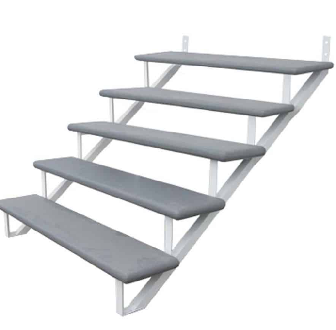 Larguero de 5 peldaños de aluminio Pylex, color blanco