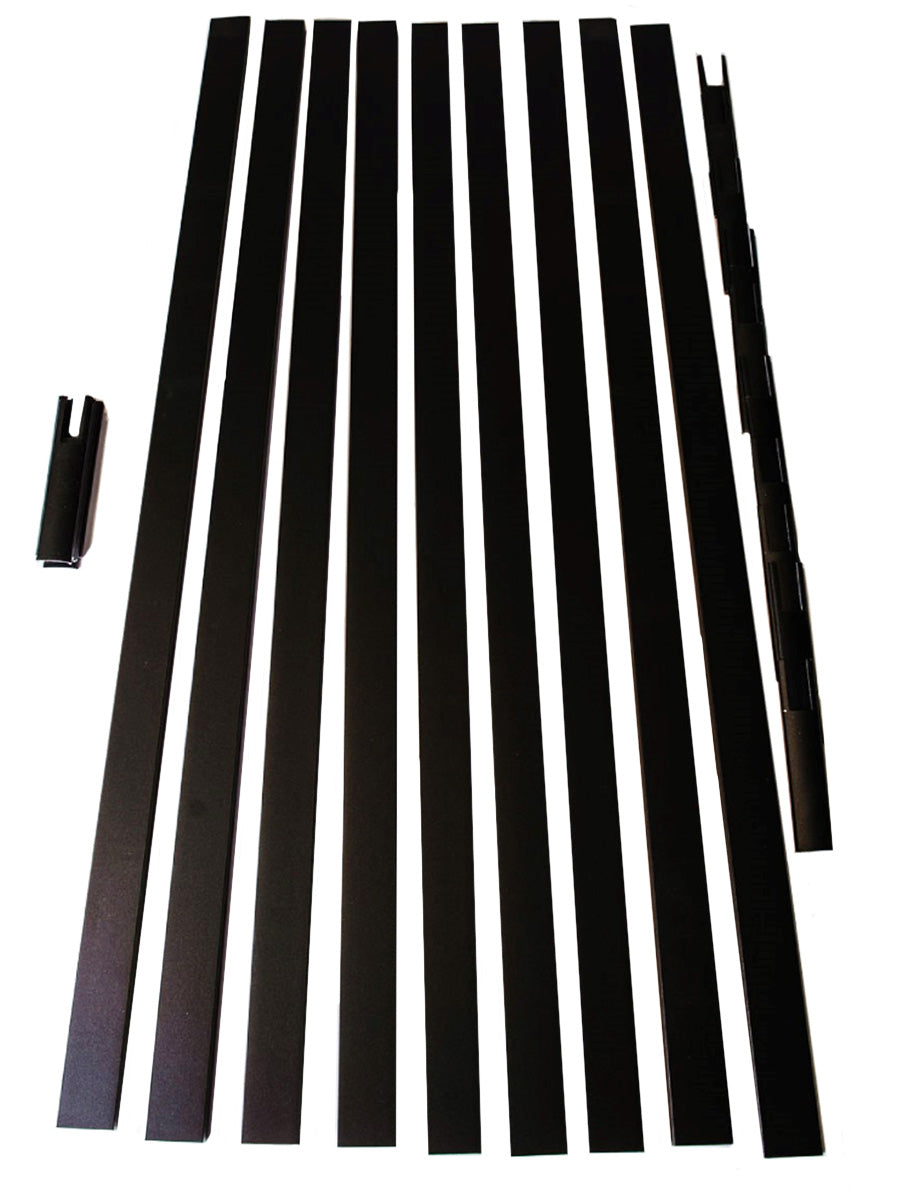 Paquetes de piquetes anchos Vista Negro texturizado 4'