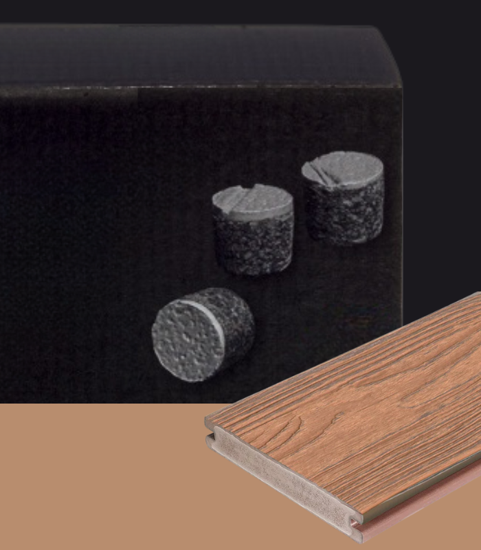 Eva-Last Apex Plus Chestnut Cedar deck plugs, pack of 100, for concealing screw holes in decking