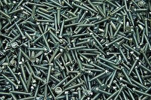 10 1.5-inch hex screws with washers, pack of 100, featuring durable construction and easy installation design