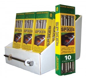 =pack of 8-inch galvanized landscape timber spikes display packs for outdoor construction projects