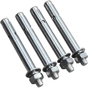 4-pack stainless steel concrete anchors for secure deck, fence, and outdoor structure mounting