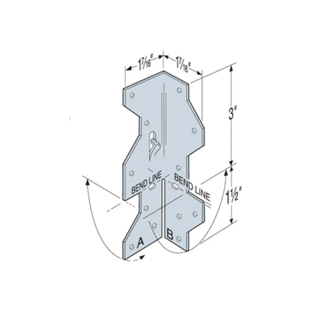 Simpson Strong-Tie A35 multi-purpose dimensions