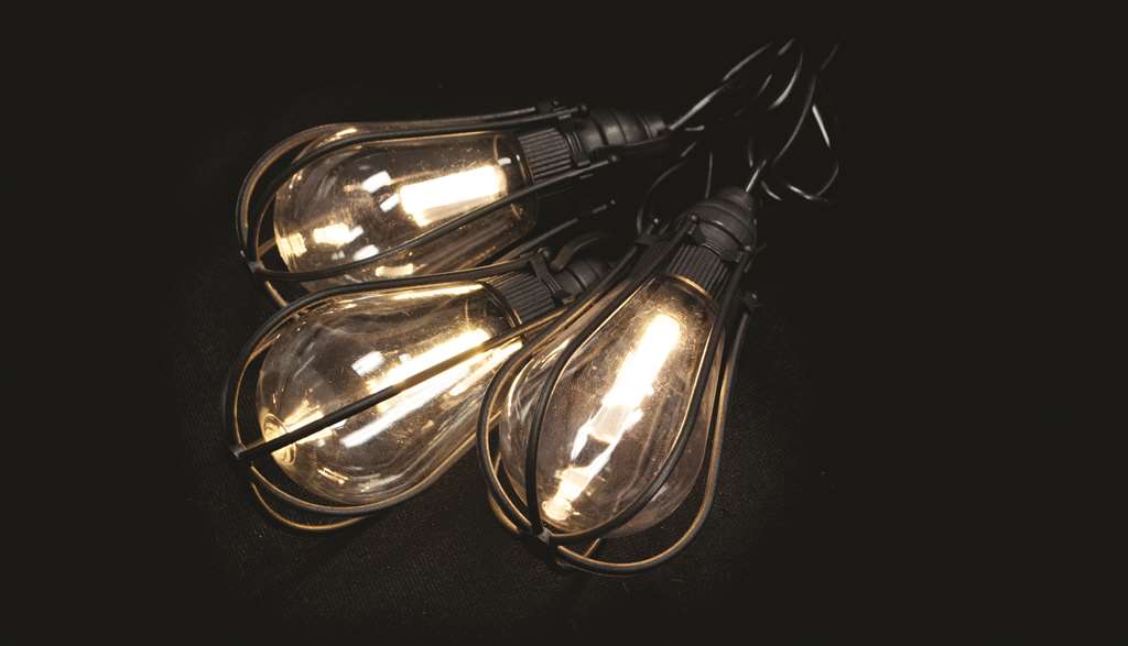 MyPatio 10' LED Patio Lights 10-light - Cage - The Ultimate Deck Shop