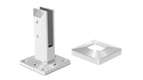 Vista Frameless Glass Base Bracket w/ Baseplate Cover - LED Ready