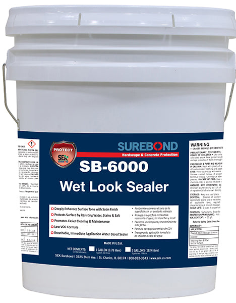 SB-6000 Wet look Natural Water Based Sealer 5G