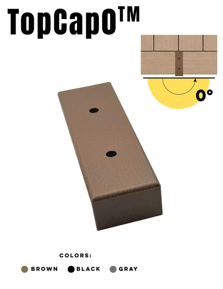 GapCap TopCap 0 deck gap cover in Brown