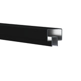 Kool-Ray Pillar rail profile detail in Black Pebble