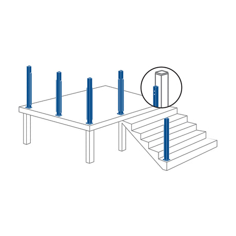 Kool-Ray Pillar install drawing showing spindle attachment