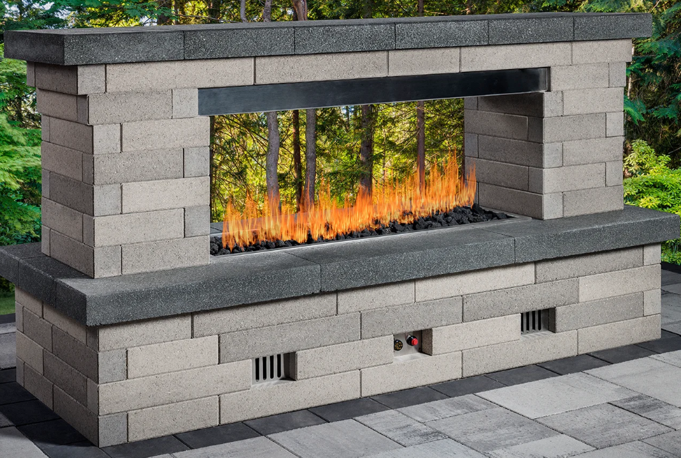 Belgard Melville Lineaer Fireplace Scandina Grey / Midnight