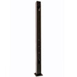 Vista 36-inch Cable Rail Bottom Stair Post with blank design and textured black finish, made of durable aluminum for stair applications
