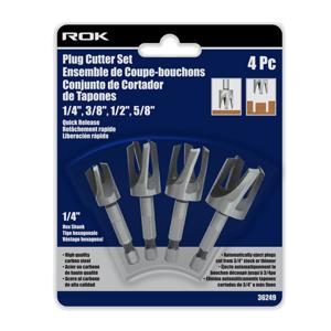 ROK Plug Cutter Set 1/4", 3/8", 1/2", 5/8"