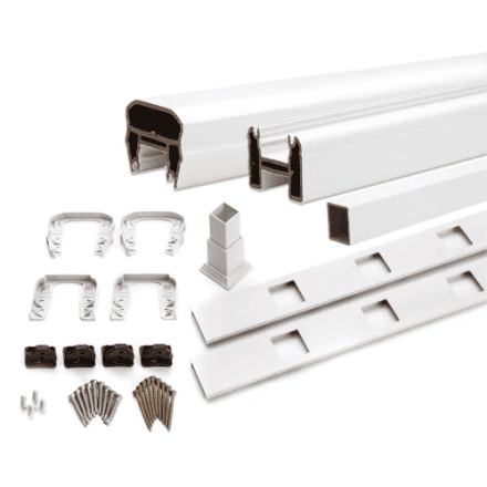 Trex Transcend Kit complet de rampe et balustre carré 8' x 42" horizontal blanc