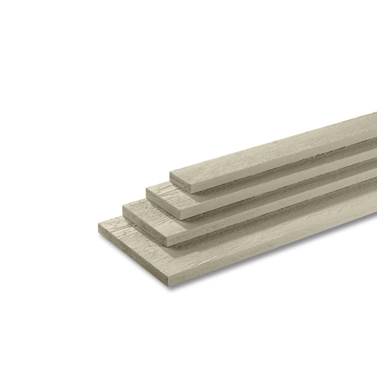 Close-up of LP SmartSide ExpertFinish trim board in Quarry Gray, showcasing the deep, realistic cedar-grain texture and smooth factory-applied finish.