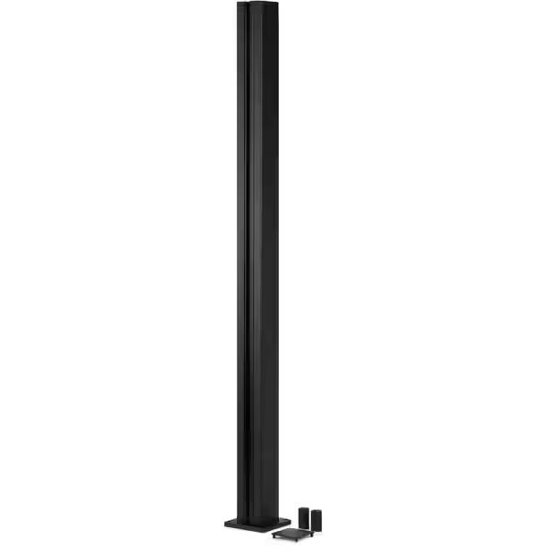 Vista Frameless 2-1/2" Half Post Textured Black