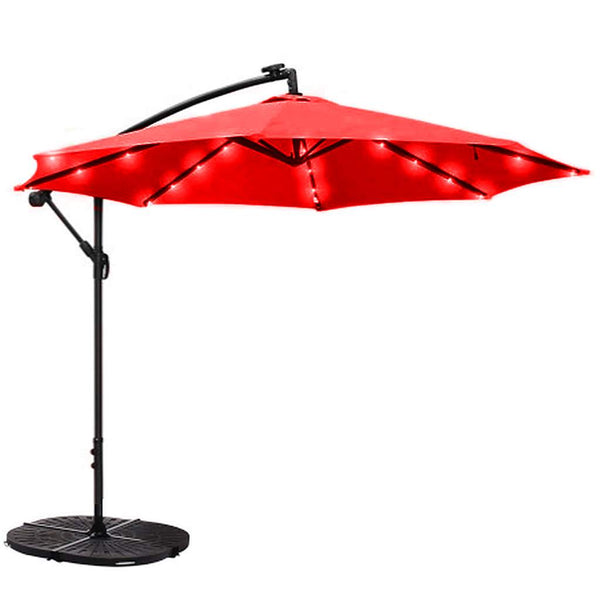 MyPatio 10' Solar LED Offset Umbrella