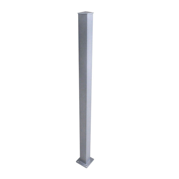 Crystal Rail Support Post - Satin Aluminum - The Ultimate Deck Shop