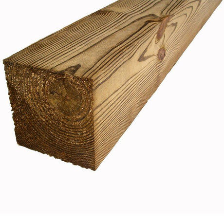 4x4 pressure-treated S4S brown lumber for outdoor construction projects