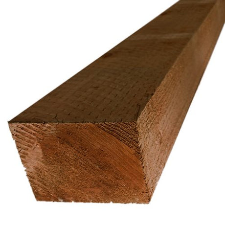 4x6 rough brown pressure-treated lumber for outdoor construction and ground contact applications