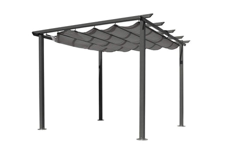 MyPatio Arbutus 10' x 10' Steel Pergola Grey - The Ultimate Deck Shop