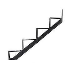 Pylex Aluminum Stair Stringer Black 4 Step - The Ultimate Deck Shop