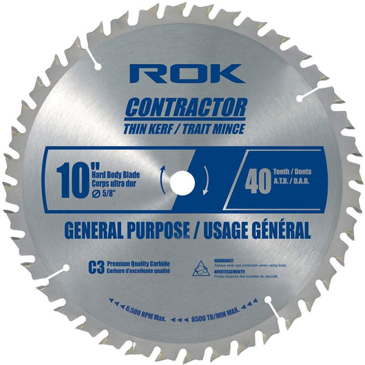 ROK 10-inch x 40-tooth General Saw Blade - The Ultimate Deck Shop