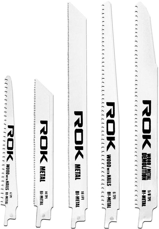 ROK 12-piece Bi-Metal Reciprocating Saw Blades - The Ultimate Deck Shop