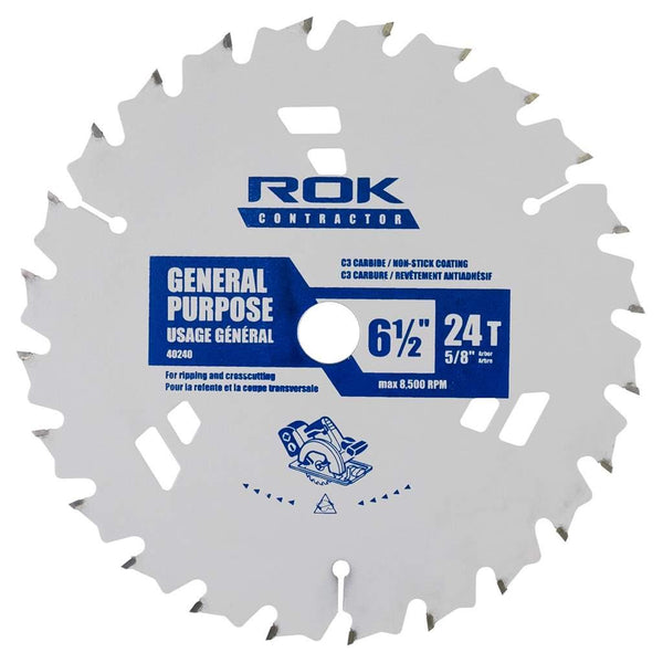 ROK 6 1/2-inch x 24-tooth General Purpose Saw Blade - The Ultimate Deck Shop