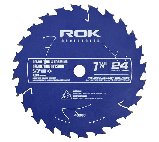 ROK 7 1/4-inch x 24-tooth Demolition Saw Blade - The Ultimate Deck Shop