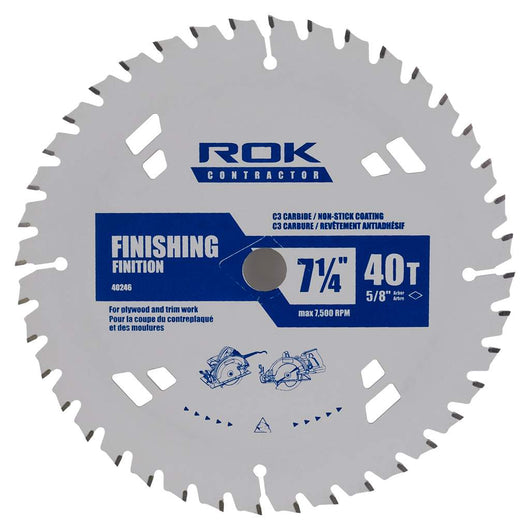 ROK 7 1/4-inch x 40-tooth Finishing Saw Blade - The Ultimate Deck Shop