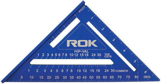 ROK 7" Aluminum Rafter Layout Speed Square - The Ultimate Deck Shop