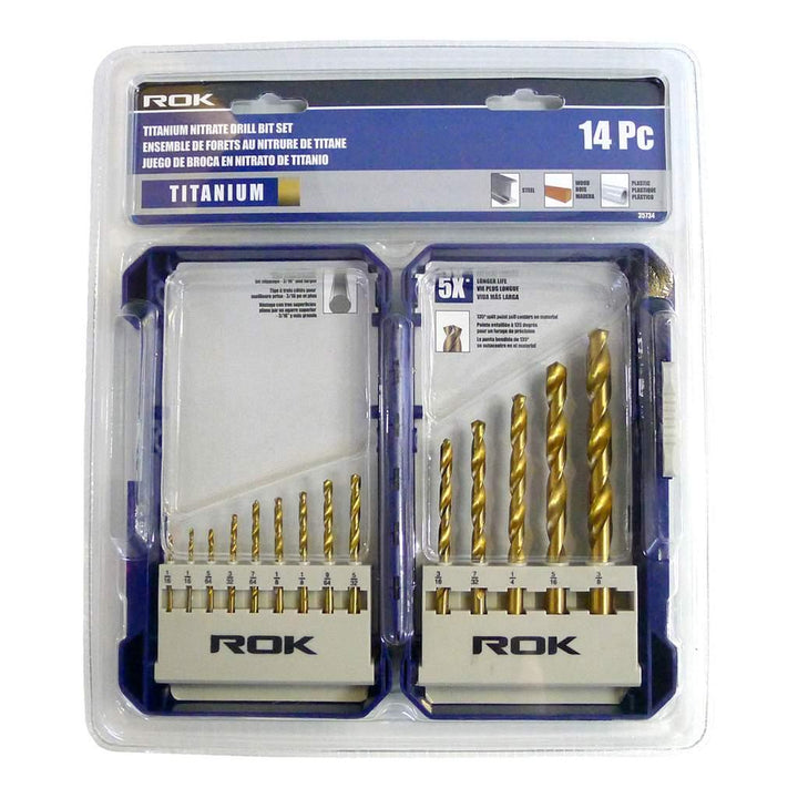 ROK Drill Bit Set HSS 14-piece - The Ultimate Deck Shop