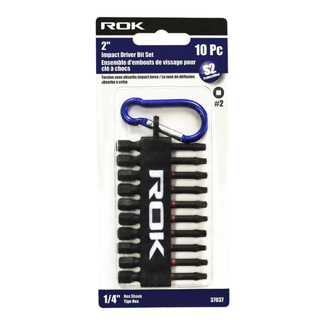 ROK Impact Driver Bit 2-inch Robertson #2 10-piece - The Ultimate Deck Shop