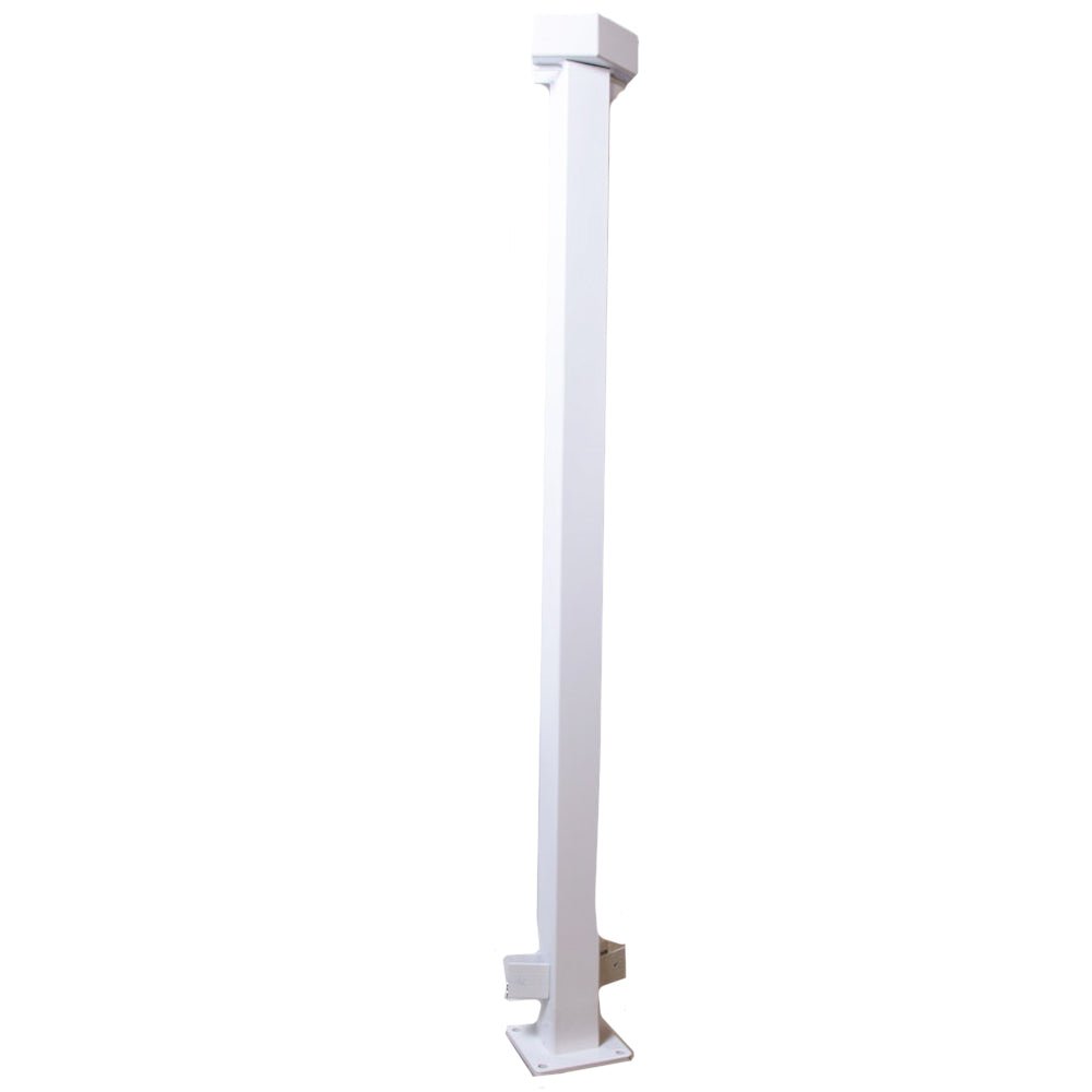 Vista White 45 Degree Corner Post 36" - The Ultimate Deck Shop